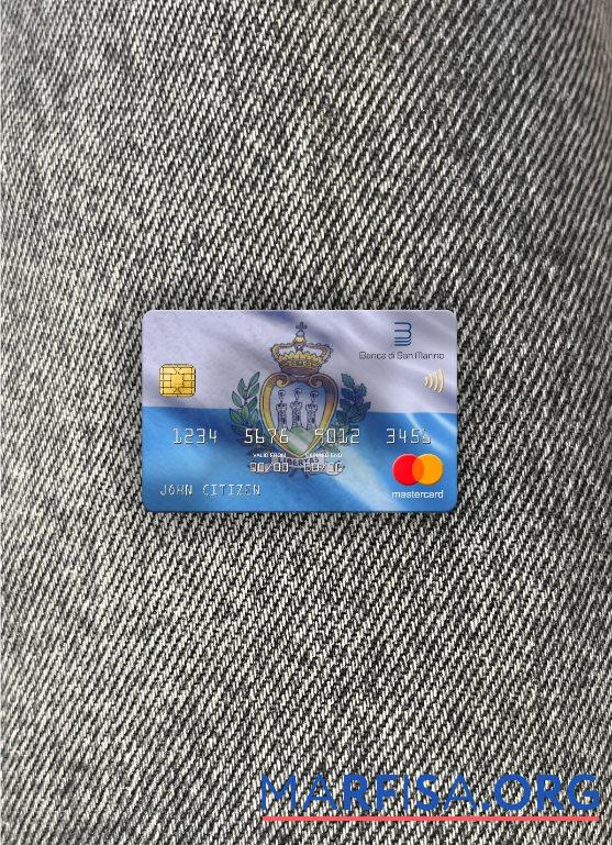 Blank San Marino Banca di San Marino bank mastercard photolook front real example